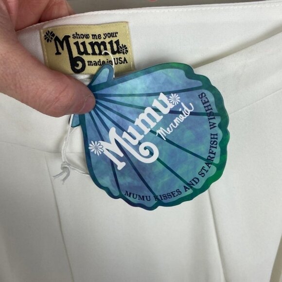 NWT Show Me Your Mumu White Midi Skirt Lined New Tags Size Medium Bohemian Boho - Picture 3 of 9